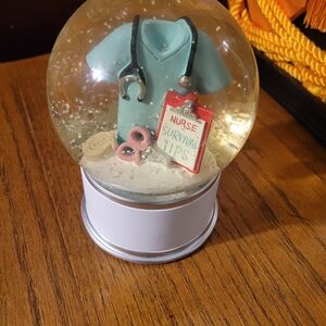 Nurse Themed Snow Globe with Stethoscope and Clipboard